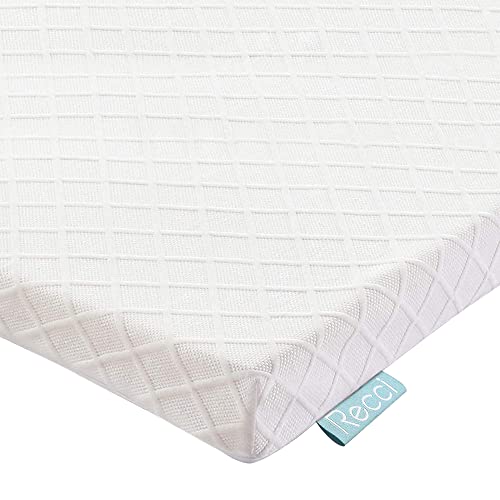 RECCI 100% Reine, Originale Memory Foam Topper 90x200cm, Viskoelastische Matratzenauflagen für Boxspringbett oder als Matratzentopper für Unbequeme Doppelbetten [ 90 x 200 x 6cm ]